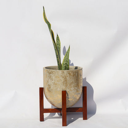 Brighton Planter In Gold Foil Finish (Medium)