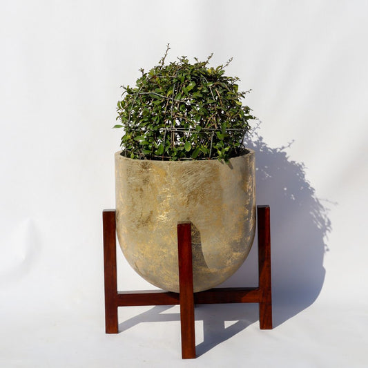 Brighton Planter In Gold Foil Finish (Large)