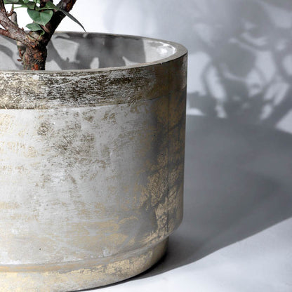 Angistri Planter- Medium In (Gold Leaf)