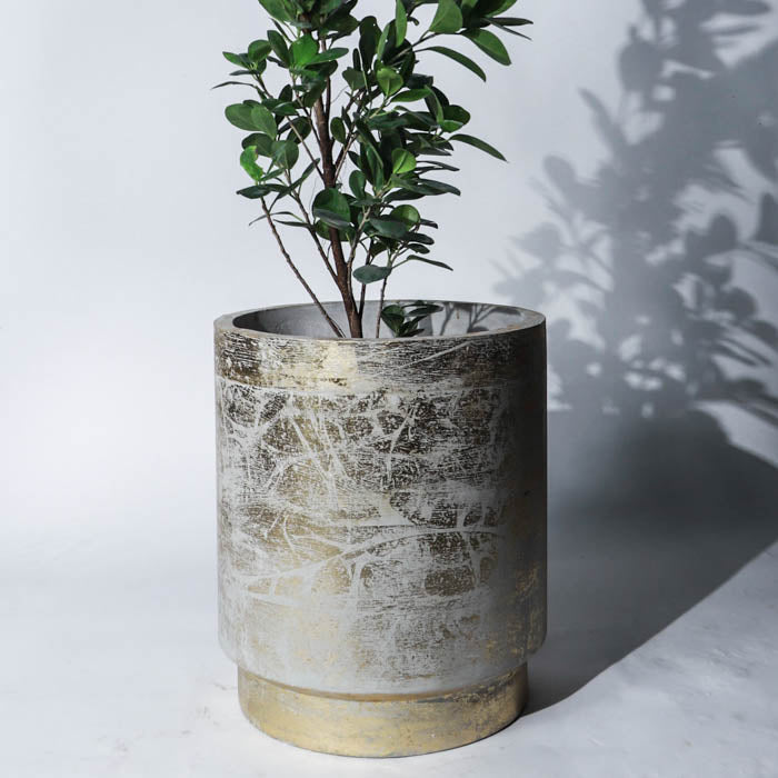 Angistri Planter- Large In (Gold Leaf)