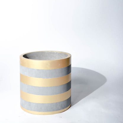 Sifnos Planter- Small (Golden Stripes)