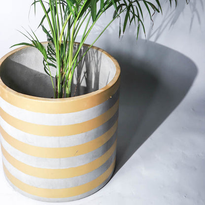 Sifnos Planter- Large (Golden Stripes)