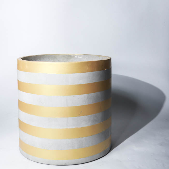 Sifnos Planter- Large (Golden Stripes)