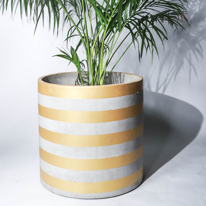 Sifnos Planter- Large (Golden Stripes)