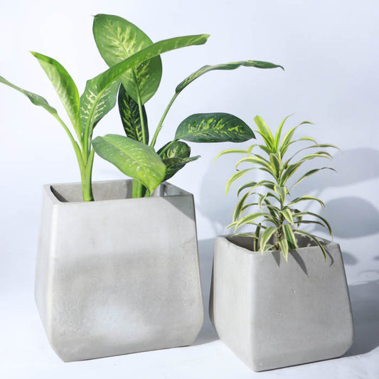 Milos Planter Set (Natural Grey)