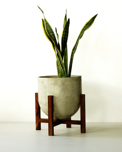 Brighton Planter (Large) With Wood Stand